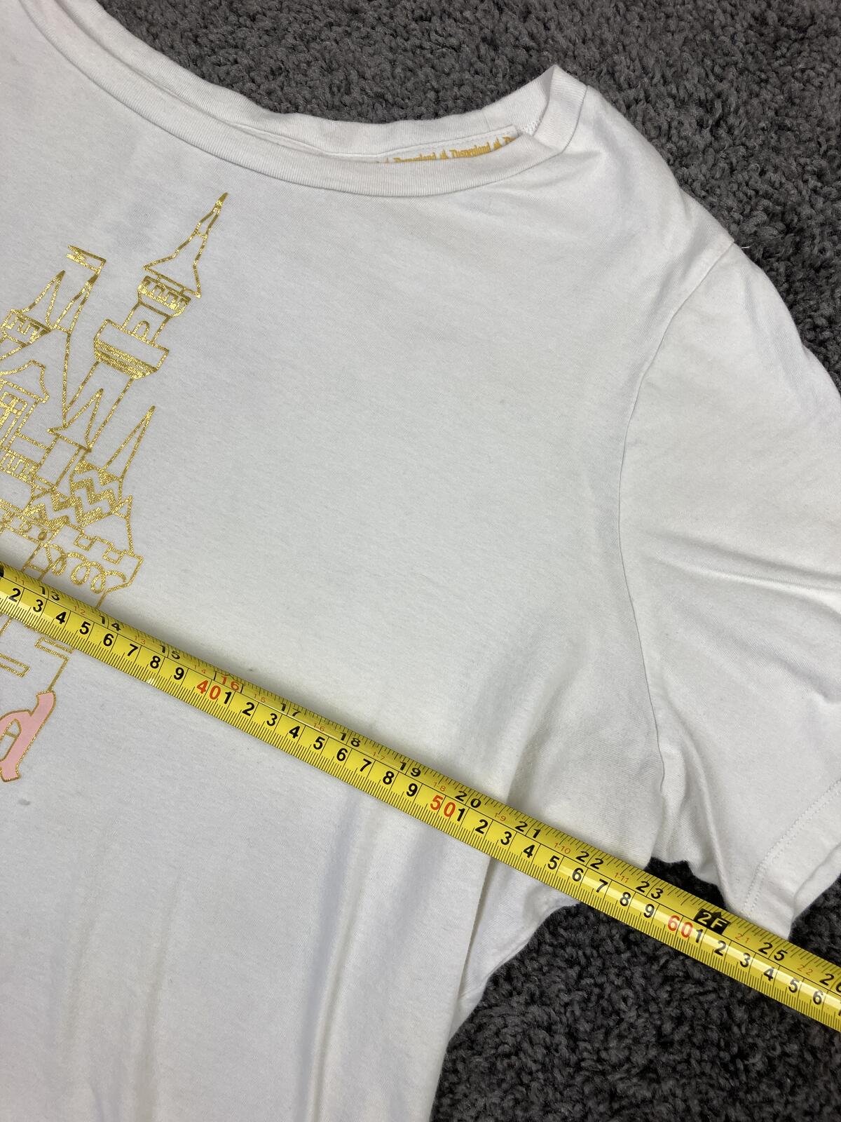 Disney Parks Women's Disneyland Castle Graphic T-Shirt White Sz 1X