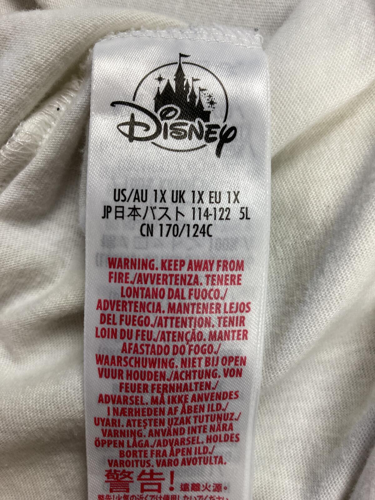 Disney Parks Women's Disneyland Castle Graphic T-Shirt White Sz 1X