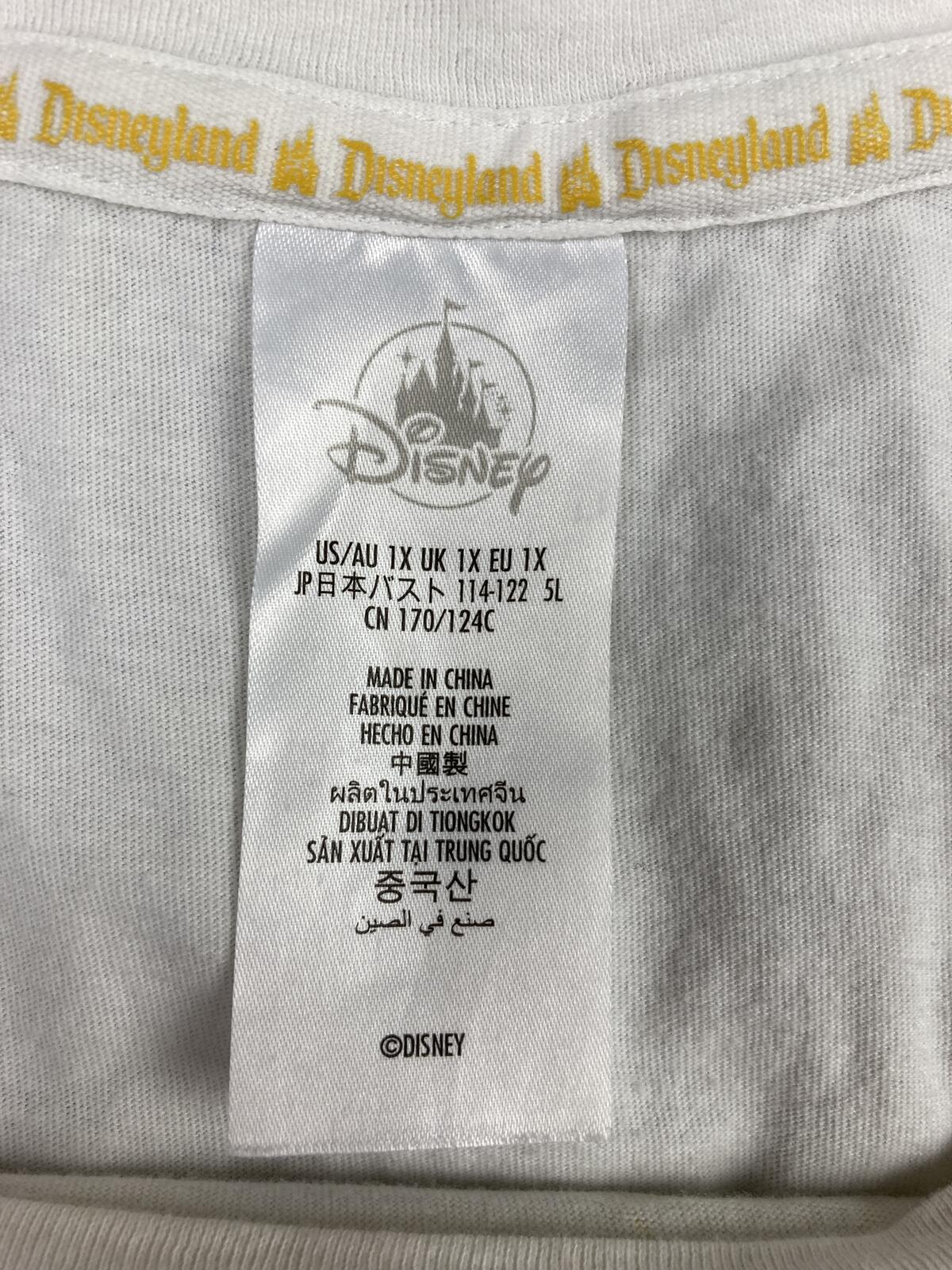 Disney Parks Women's Disneyland Castle Graphic T-Shirt White Sz 1X