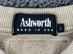 Vintage Ashworth Sweater Vest V-neck Sleeveless Men's Beige Golf Sz L