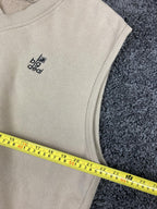 Vintage Ashworth Sweater Vest V-neck Sleeveless Men's Beige Golf Sz L