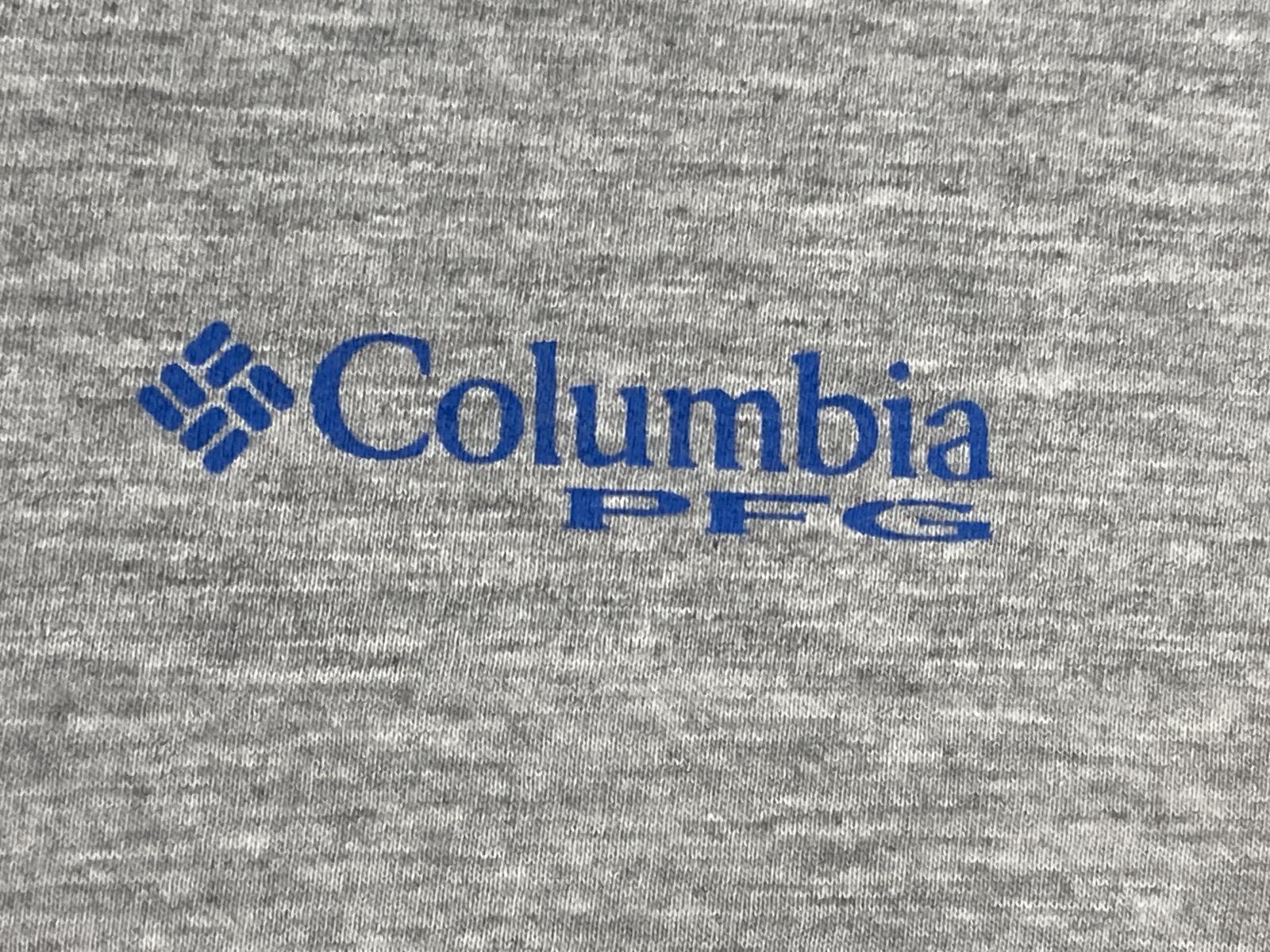 Columbia PFG Men's Gray Heather Marlin Flag Long Sleeve Shirt Performance Sz XXL