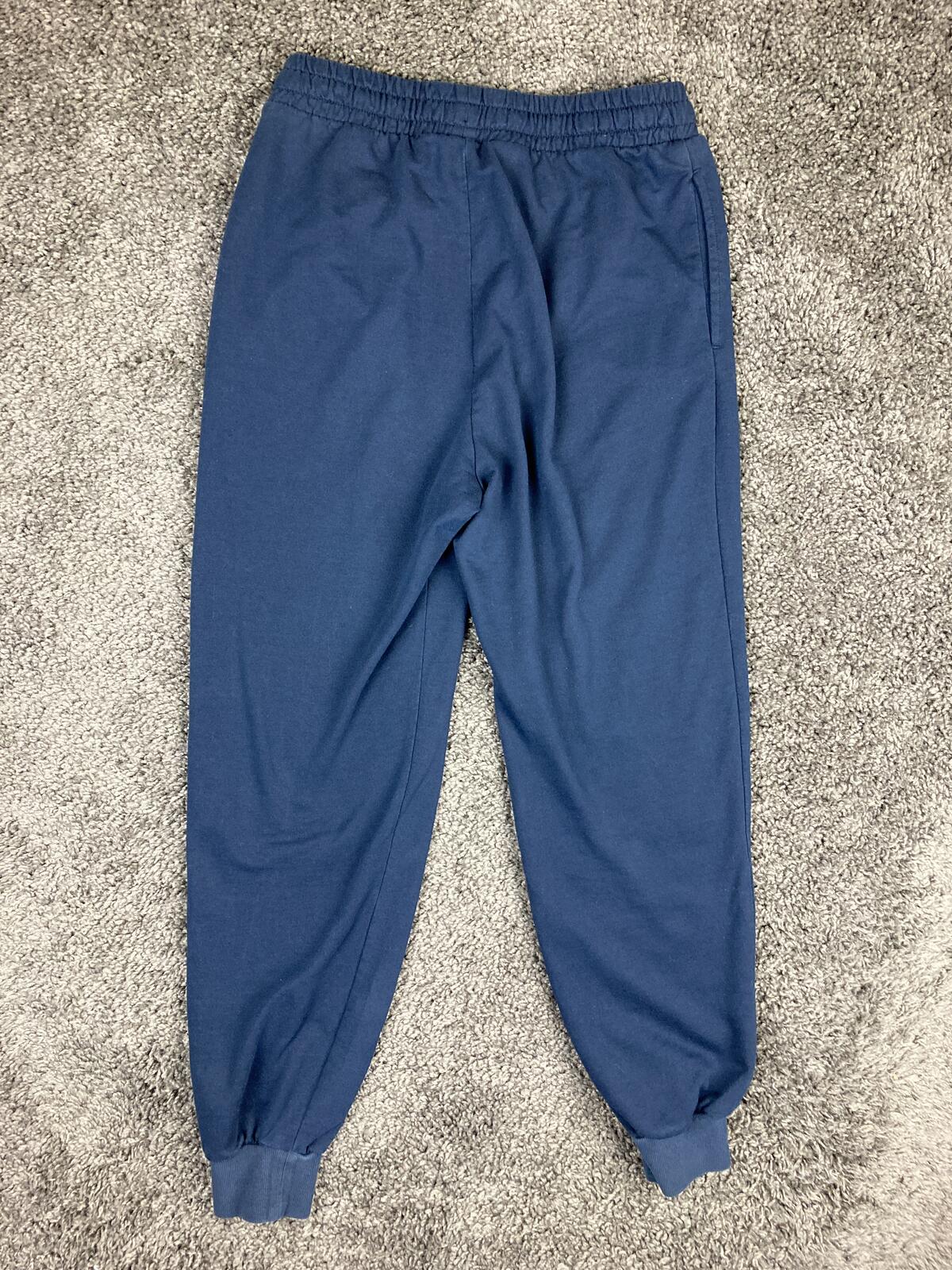 Gymshark Men's Crest Joggers Blue Tapered Slim Fit Sweatpants Size Medium