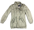 Blanc Noir Women's Utility Jacket Olive Green Plaid Lined Parka Sz XS