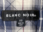 Blanc Noir Women's Utility Jacket Olive Green Plaid Lined Parka Sz XS