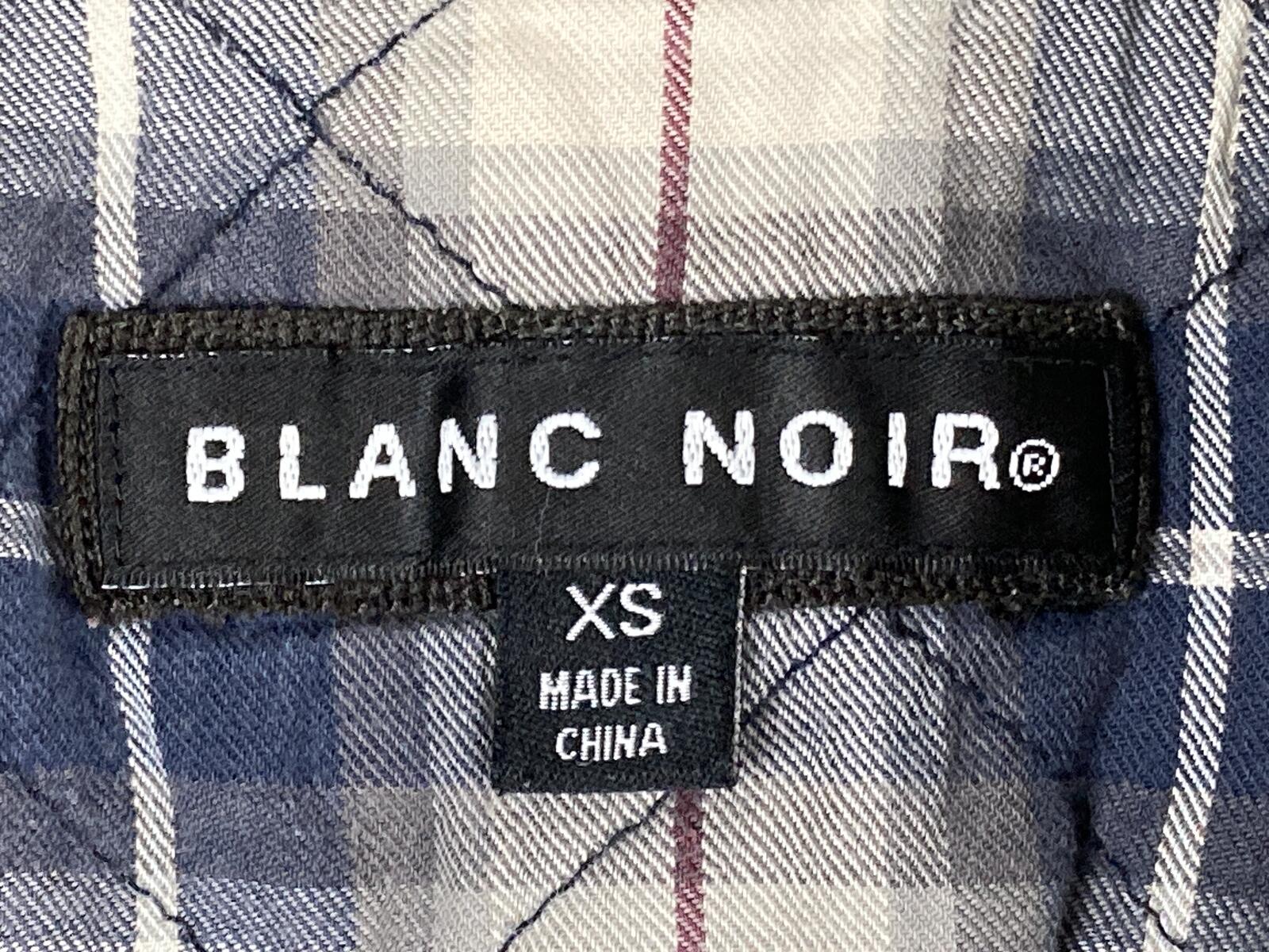 Blanc Noir Women's Utility Jacket Olive Green Plaid Lined Parka Sz XS