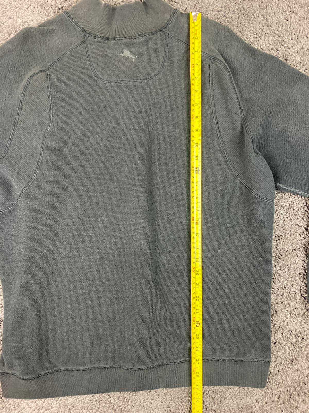 Tommy Bahama Sweatshirt Men's XL Charcoal Quarter Zip  100% Cotton