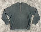 Tommy Bahama Sweatshirt Men's XL Charcoal Quarter Zip  100% Cotton