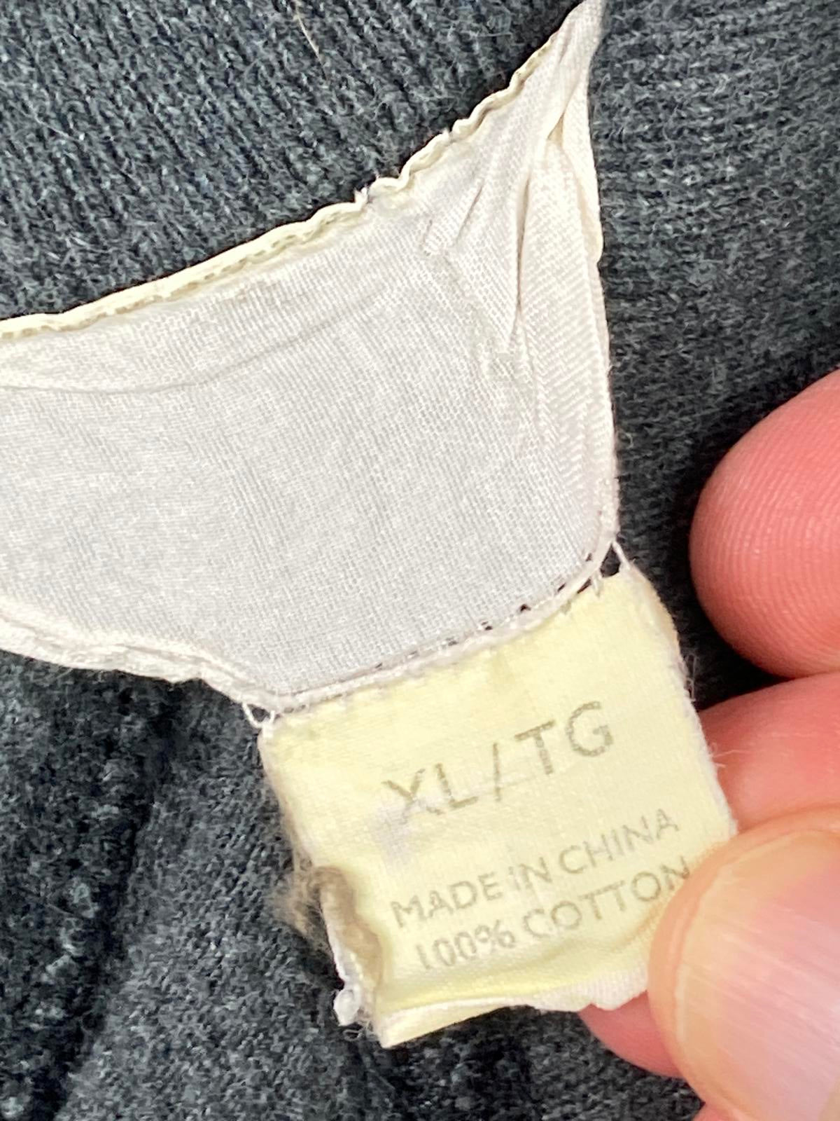 Tommy Bahama Sweatshirt Men's XL Charcoal Quarter Zip  100% Cotton