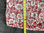 Toes On The Nose Mens Hawaiian Shirt Small Red White Hibiscus 100% Cotton Sz S