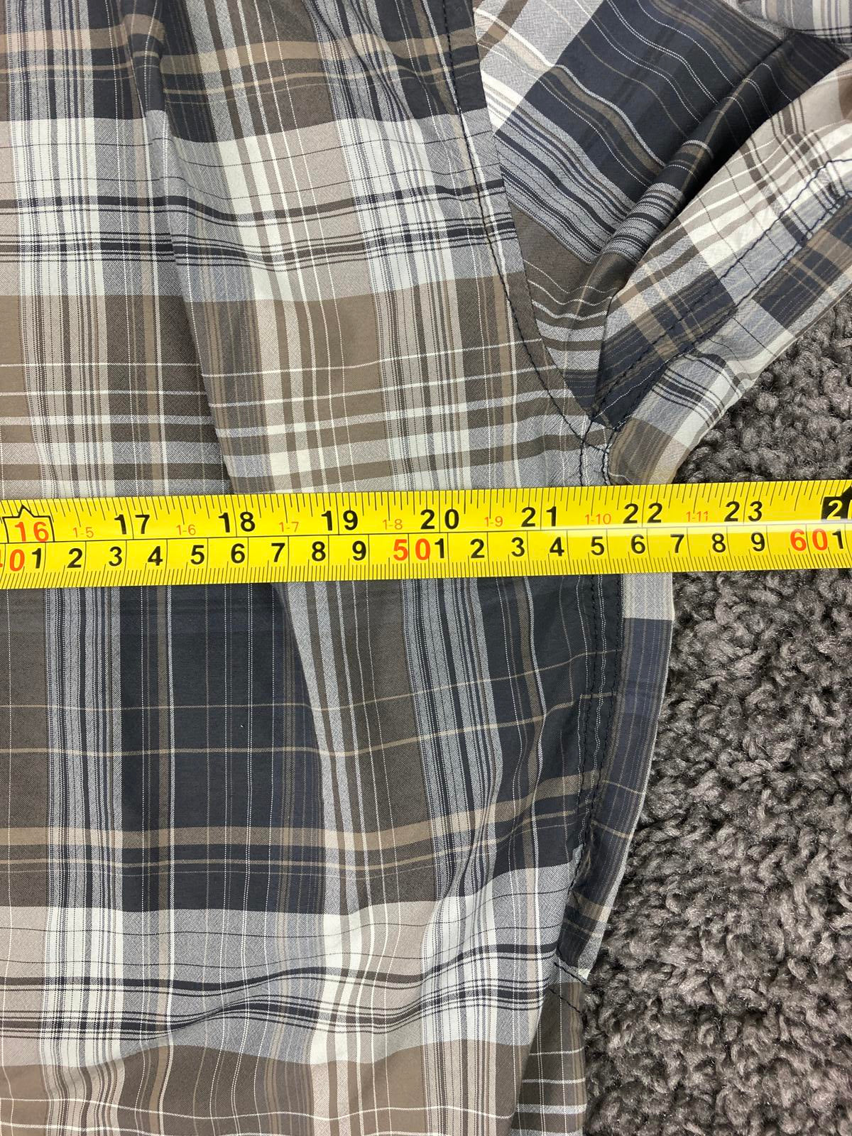 PrAna Plaid Shirt Long Sleeve Brown & Gray Size L