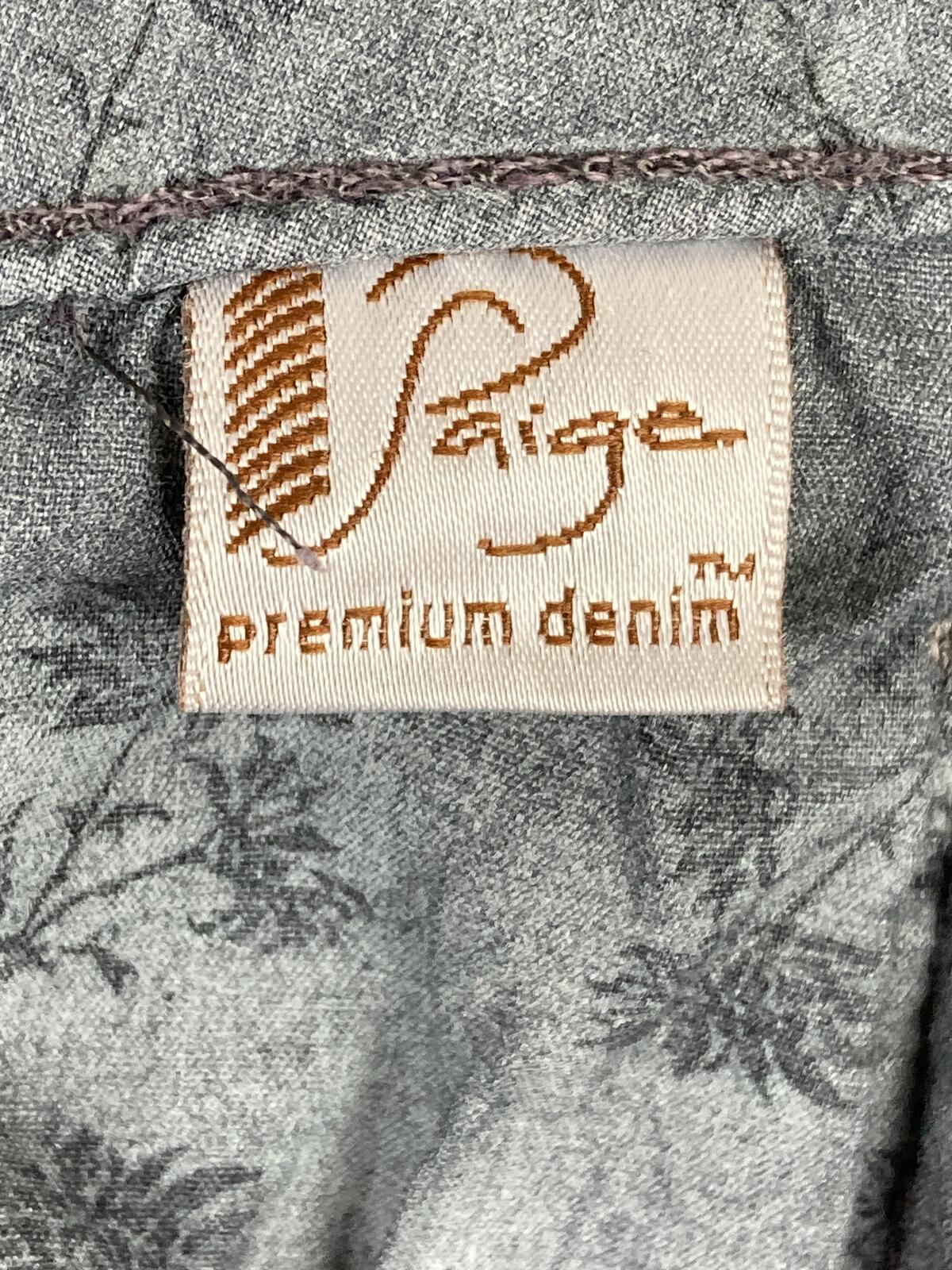 Paige Premium Denim Blue Heights Gray Low Rise Skinny Jeans Womens Stretch Sz30