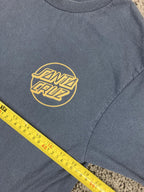 Santa Cruz Skateboards Shirt Mens Navy Blue Opus Dot Big Logo Tee Sz Medium
