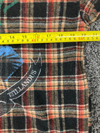 Men’s Harry Potter Hogwarts Plaid Wool Blend Flannel Shirt XS Button Up