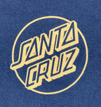 Santa Cruz Skateboards Shirt Mens Navy Blue Opus Dot Big Logo Tee Sz Medium