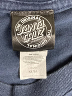 Santa Cruz Skateboards Shirt Mens Navy Blue Opus Dot Big Logo Tee Sz Medium