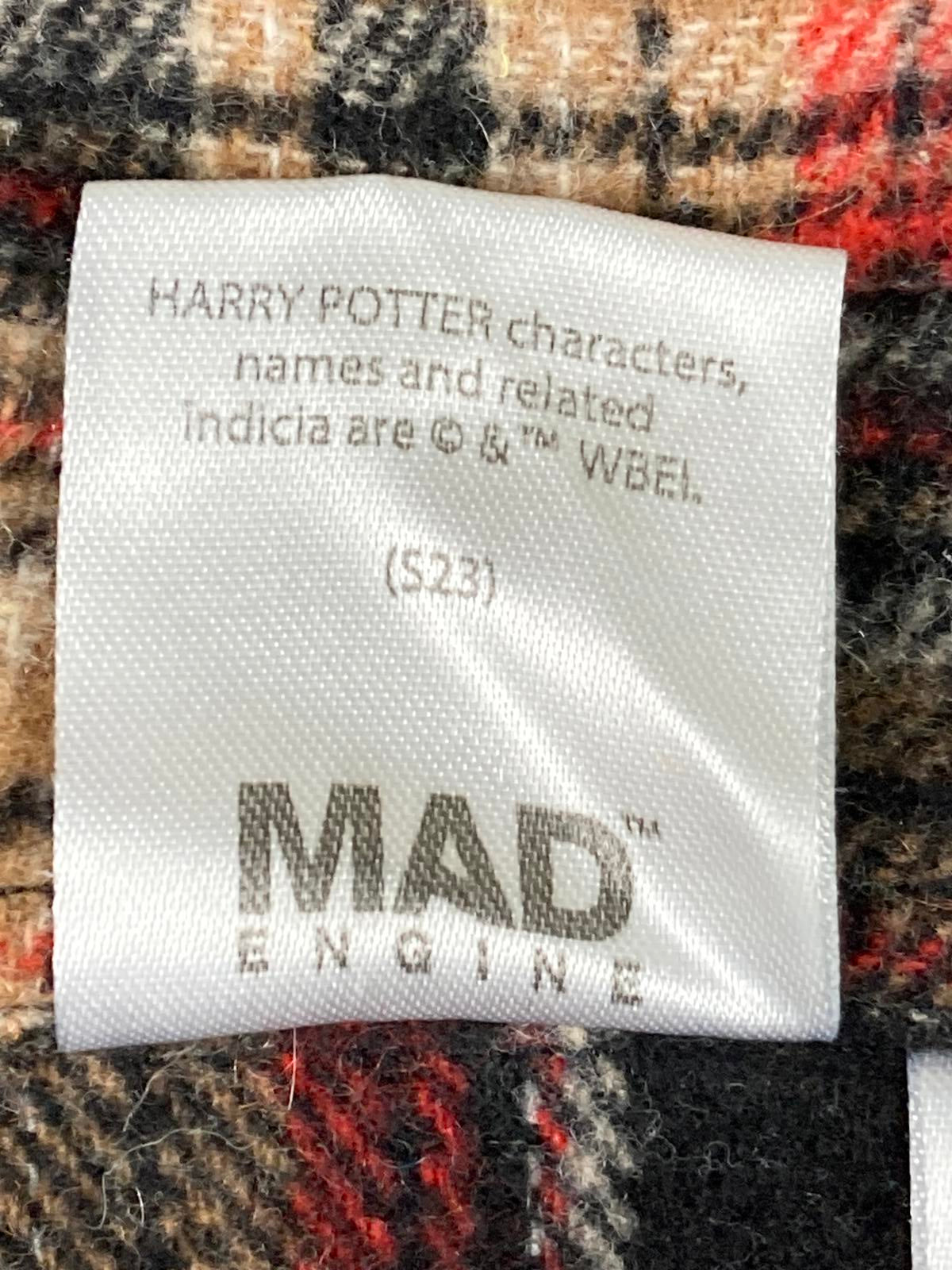 Men’s Harry Potter Hogwarts Plaid Wool Blend Flannel Shirt XS Button Up