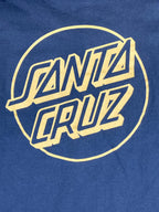 Santa Cruz Skateboards Shirt Mens Navy Blue Opus Dot Big Logo Tee Sz Medium