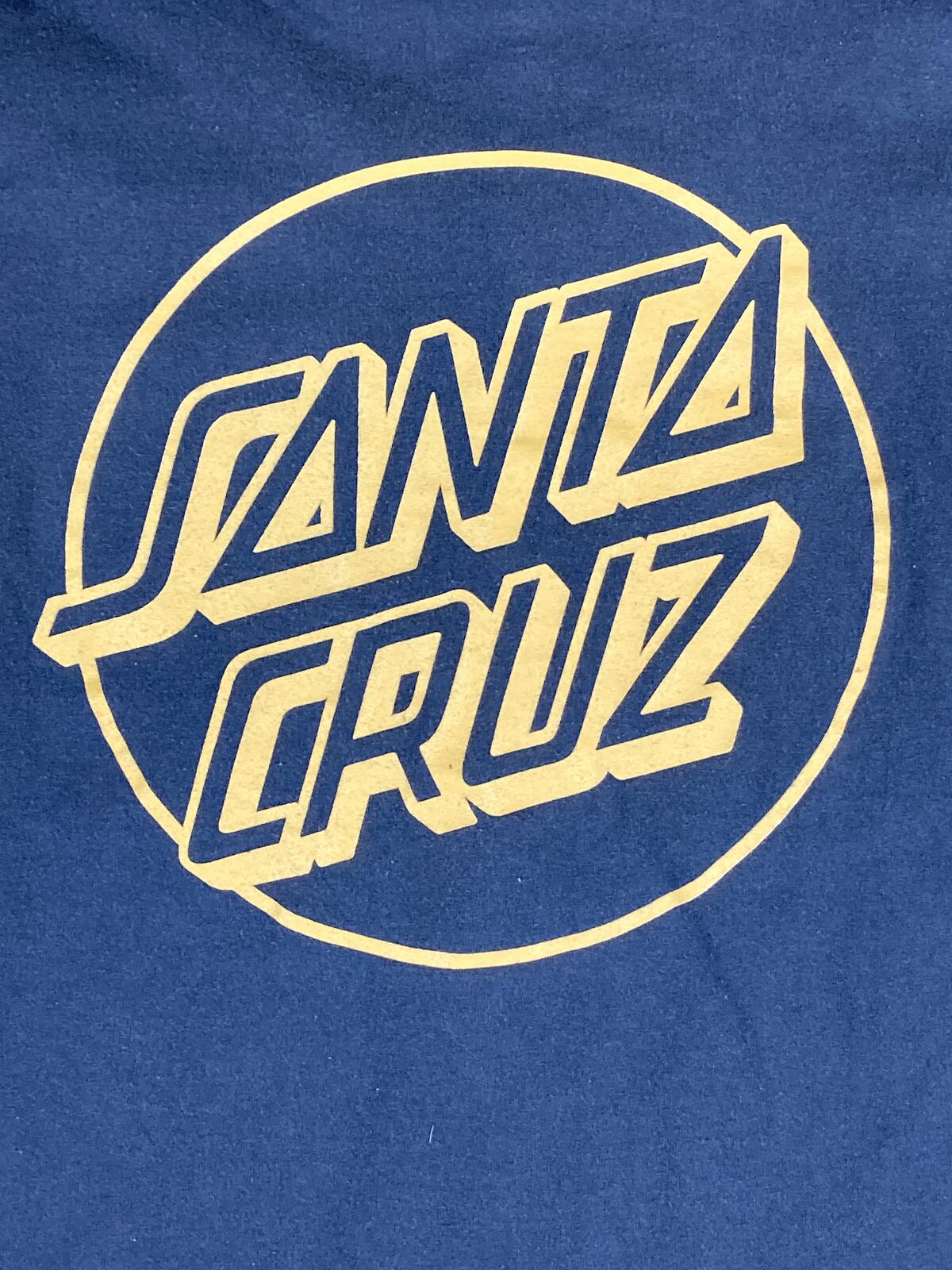 Santa Cruz Skateboards Shirt Mens Navy Blue Opus Dot Big Logo Tee Sz Medium