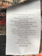 Men’s Harry Potter Hogwarts Plaid Wool Blend Flannel Shirt XS Button Up