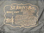 St. John's Bay Secretly Slender Corduroy Bootcut Jeans Navy Blue Stretch Sz  8