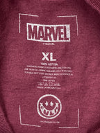 Marvel Spider-Man Web Whip T-Shirt Mens Maroon Graphic Tee Amazing Spiderman XL