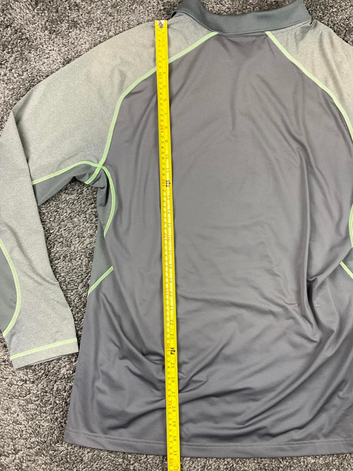 Adidas Men’s Shirt XL Long Sleeve Polo Gray Climacool Performance Athletic