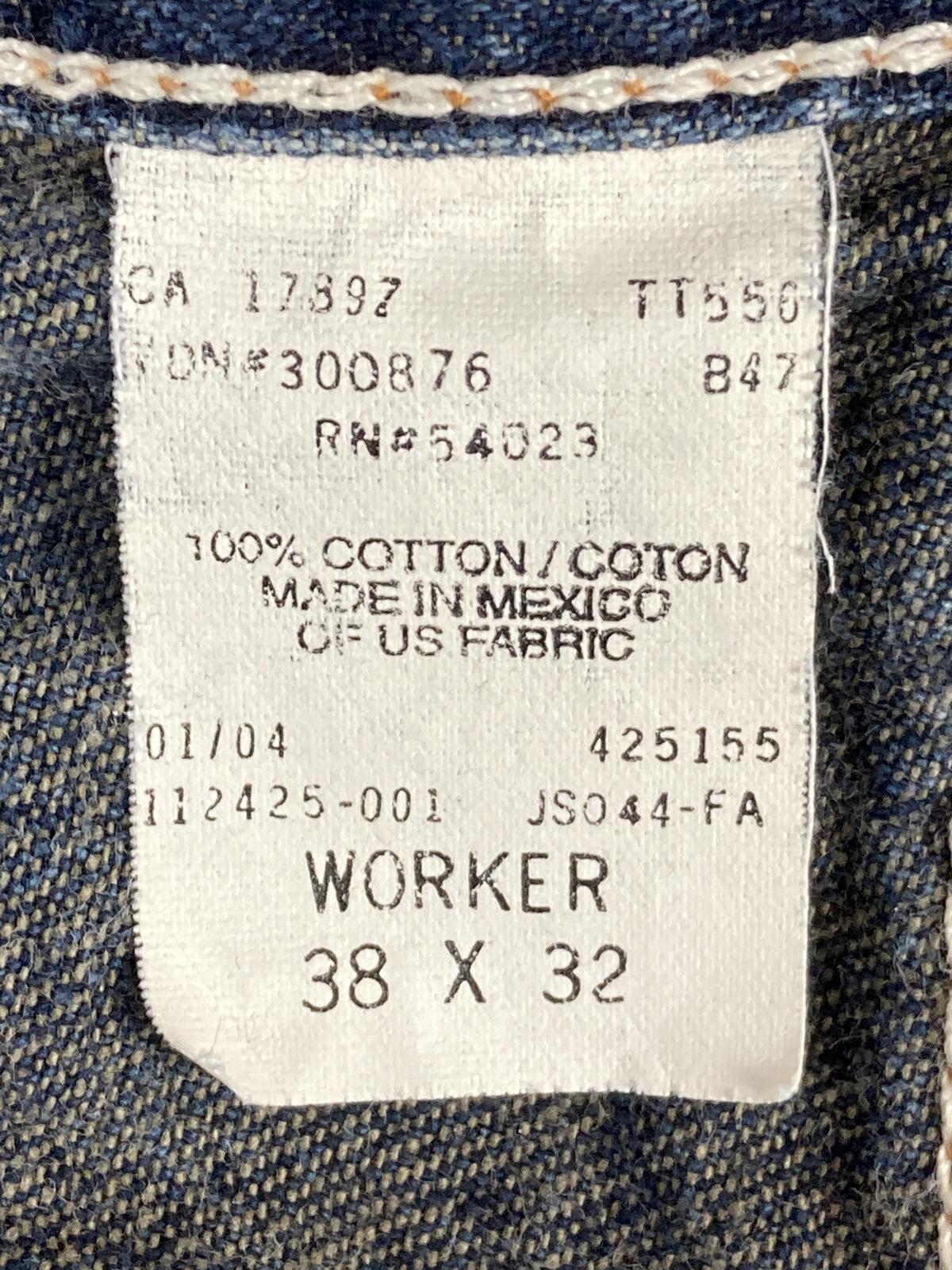Vintage 1999 Gap Industrial Worker Jeans Men's Dark Wash Carpenter Denim 38x27