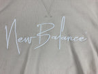 New Balance Hoodie Logo Pullover Youth Girls Beige Fleece Sweatshirt Sz 16