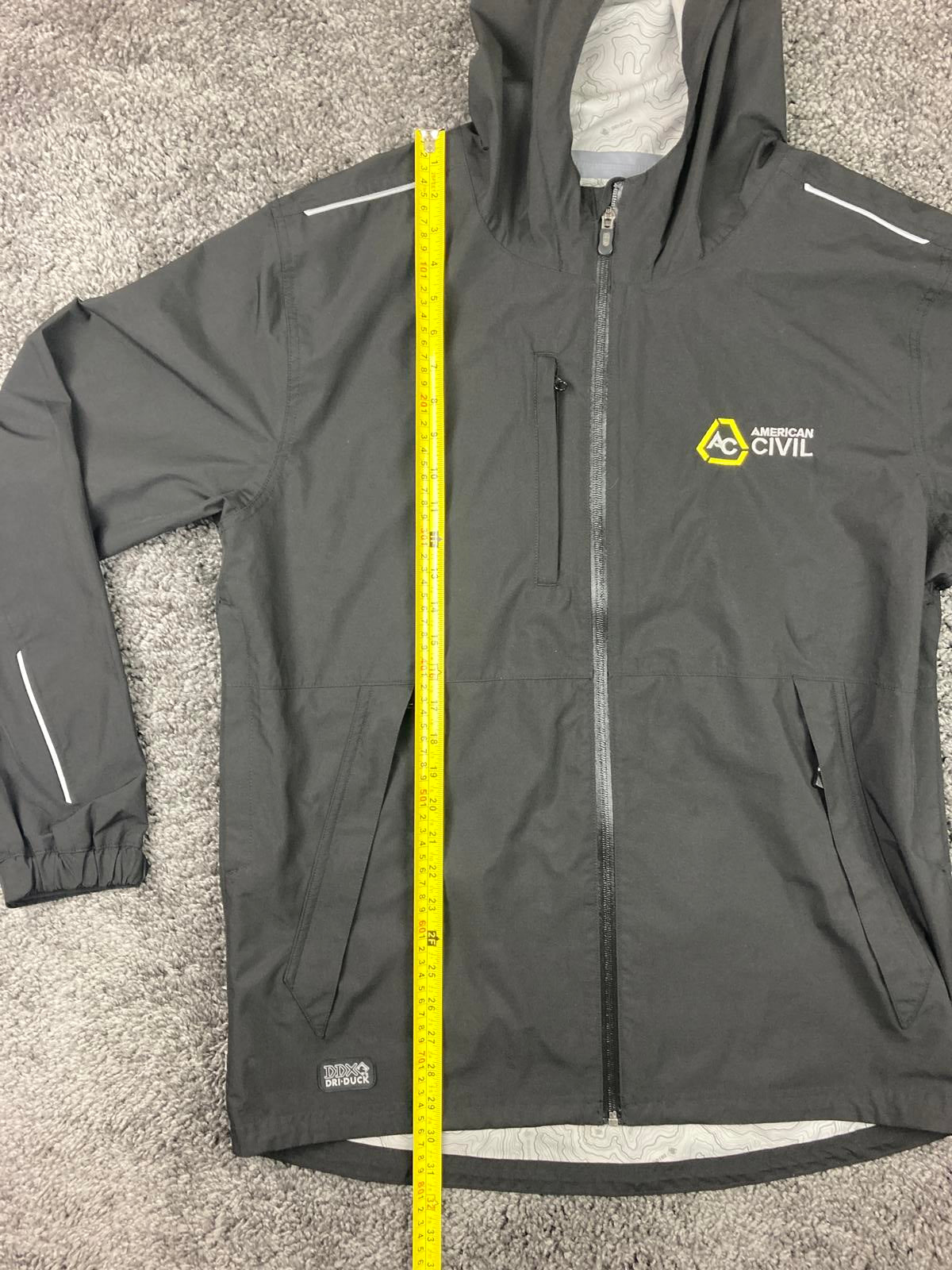 Dri Duck Challenger Full Zip Waterproof Jacket Mens Size M Black Storm Shield