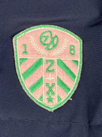 Vintage ZeroXposur Women’s Down Puffer Jacket Navy Pink Green Striped Coat Sz XL
