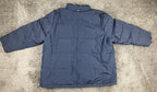 Vintage ZeroXposur Women’s Down Puffer Jacket Navy Pink Green Striped Coat Sz XL