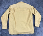 Vintage 90s Cabela's Deerskin Soft Chamois Shirt Mens Tan Long Sleeve Sz M