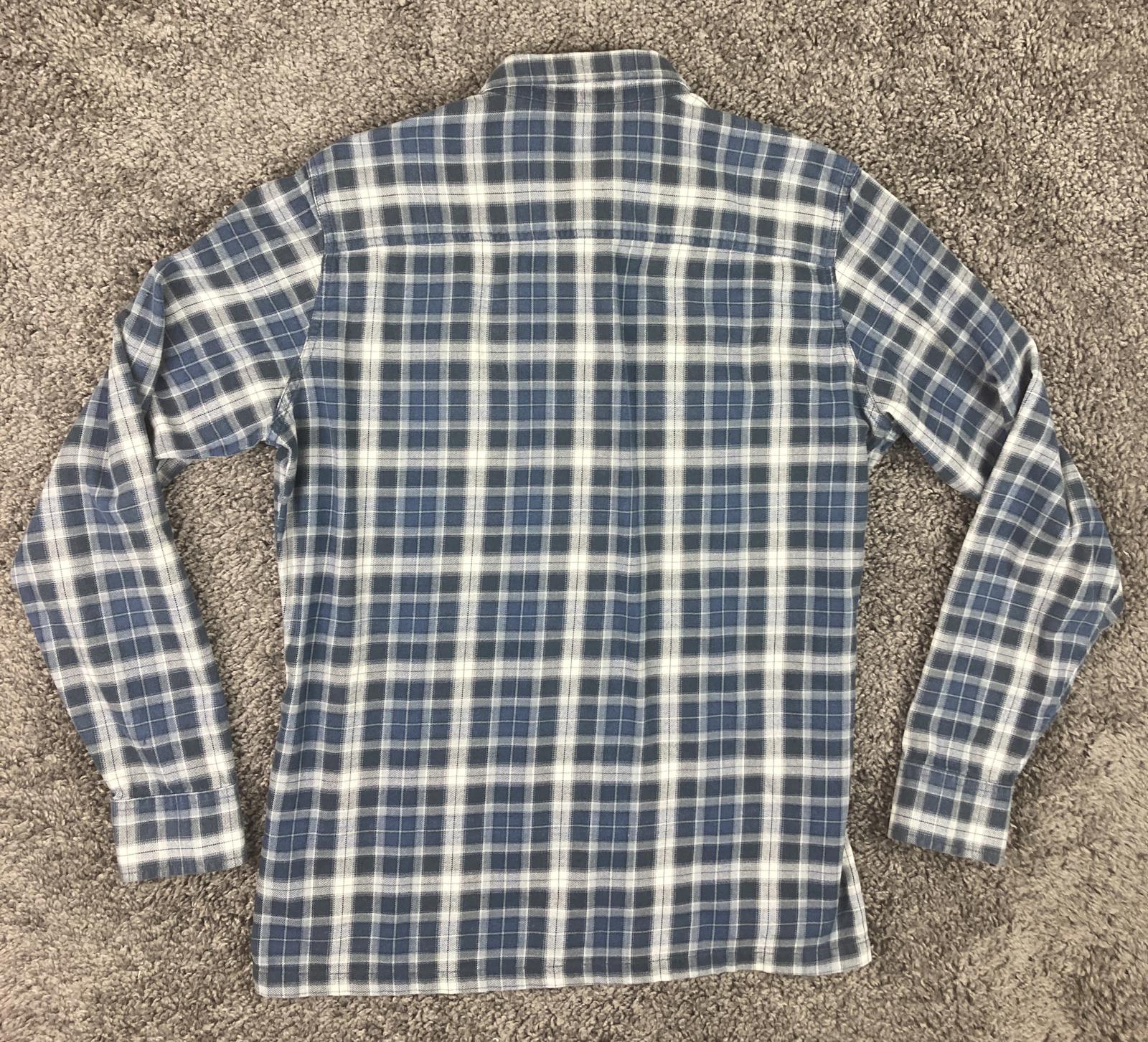 KÜHL Men’s Shirt Size Medium Blue Plaid Flannel Button Up Cotton Tencel