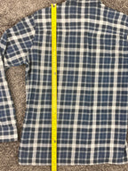 KÜHL Men’s Shirt Size Medium Blue Plaid Flannel Button Up Cotton Tencel