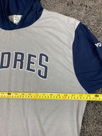 San Diego Padres Hoodie Mens Gray Navy Blue Pullover SGA Toyota Promo MLB Sz 2XL