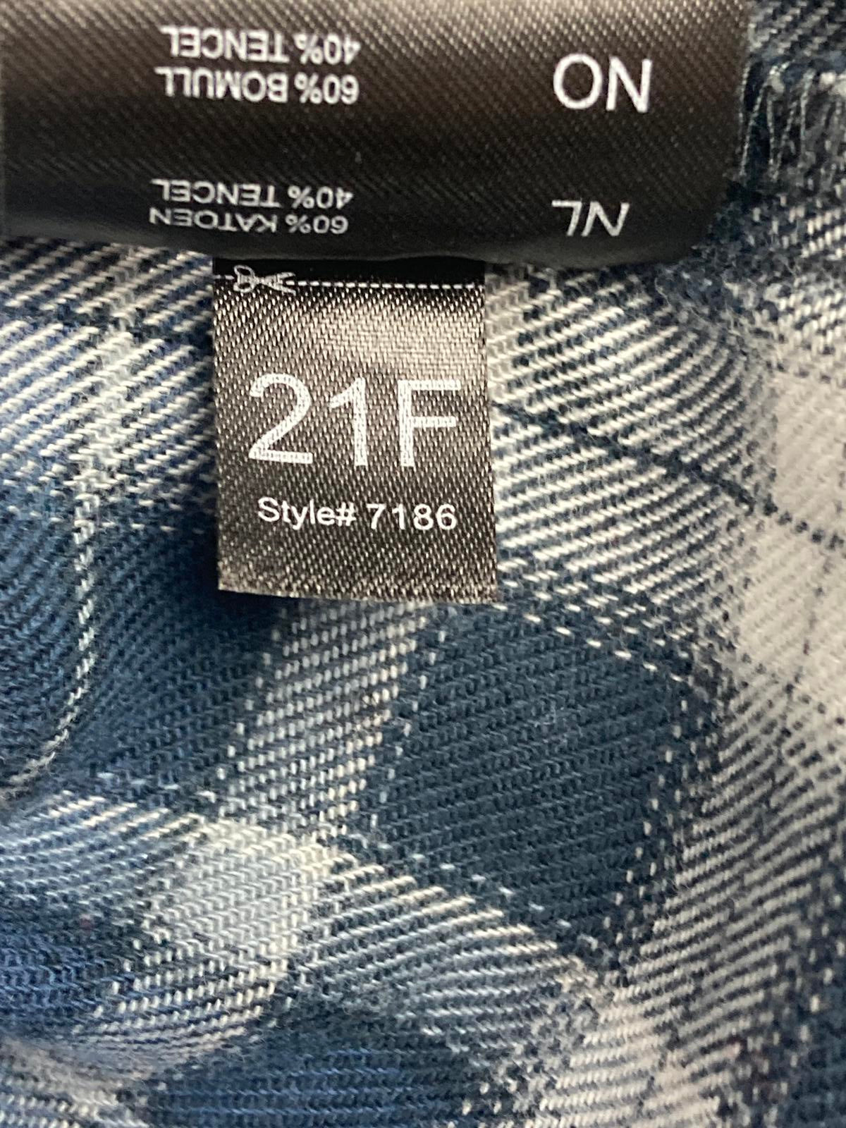 KÜHL Men’s Shirt Size Medium Blue Plaid Flannel Button Up Cotton Tencel