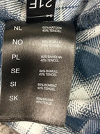 KÜHL Men’s Shirt Size Medium Blue Plaid Flannel Button Up Cotton Tencel