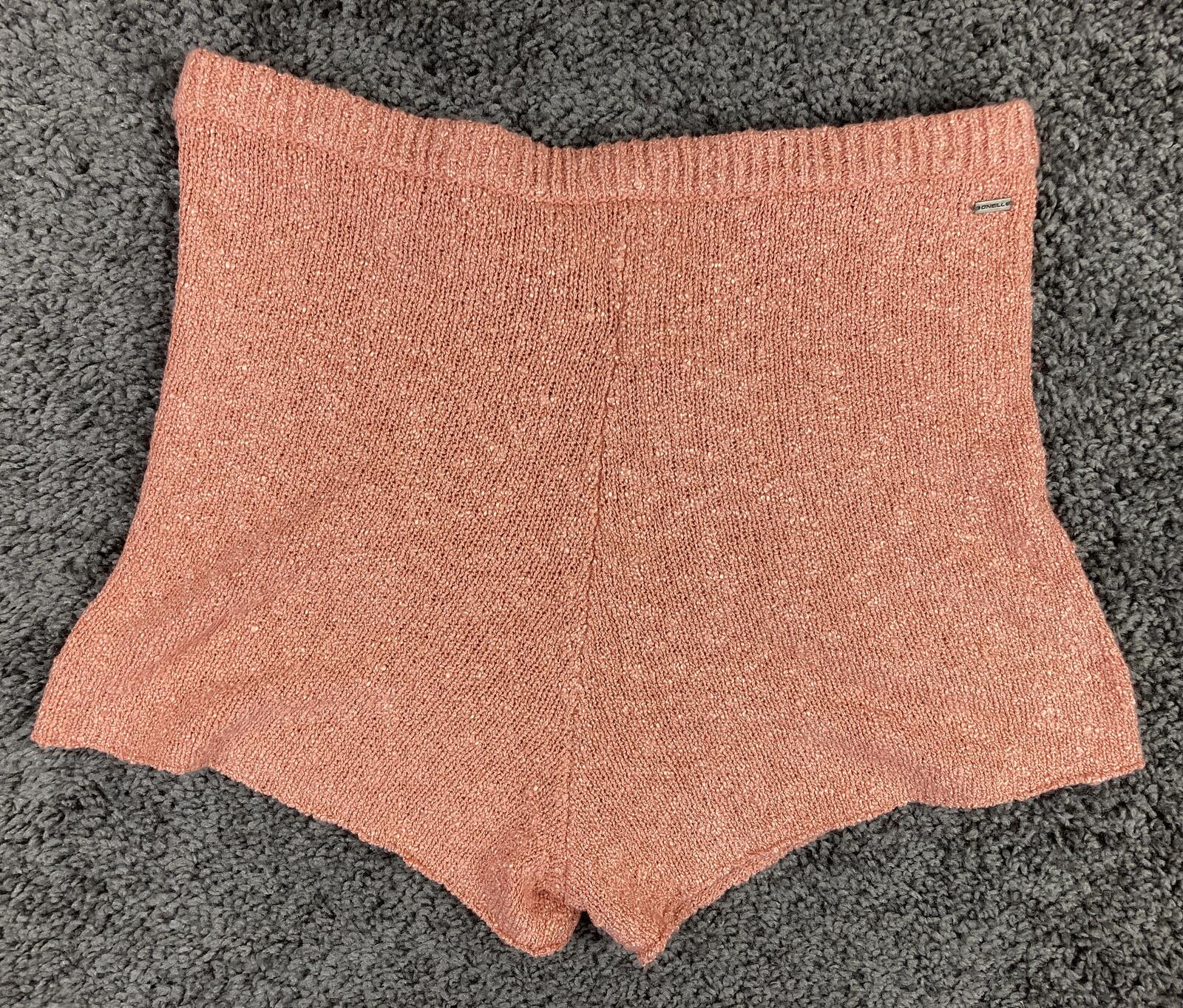 O'Neill Women’s Camden Knit Lounge Shorts Rose Peach Soft Beach Casual Sz Large