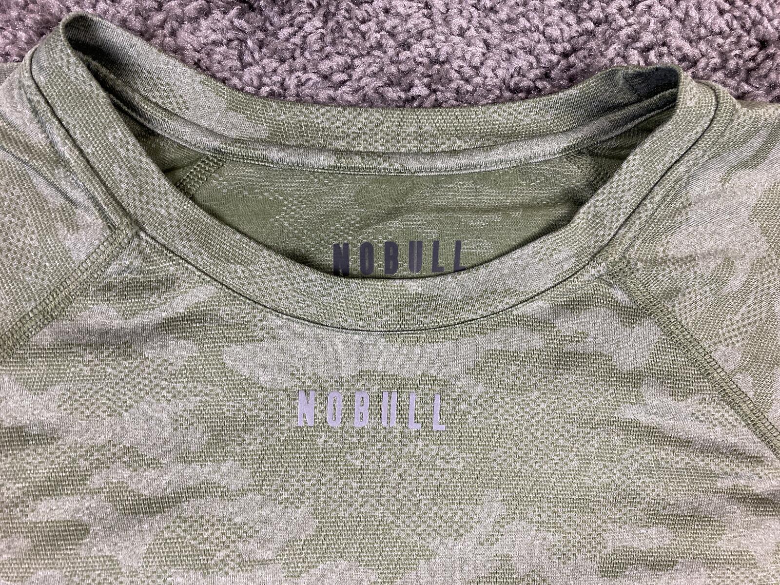 NOBULL Women's Lightweight Long Sleeve Tee Green Camo CrossFit Training  Size M