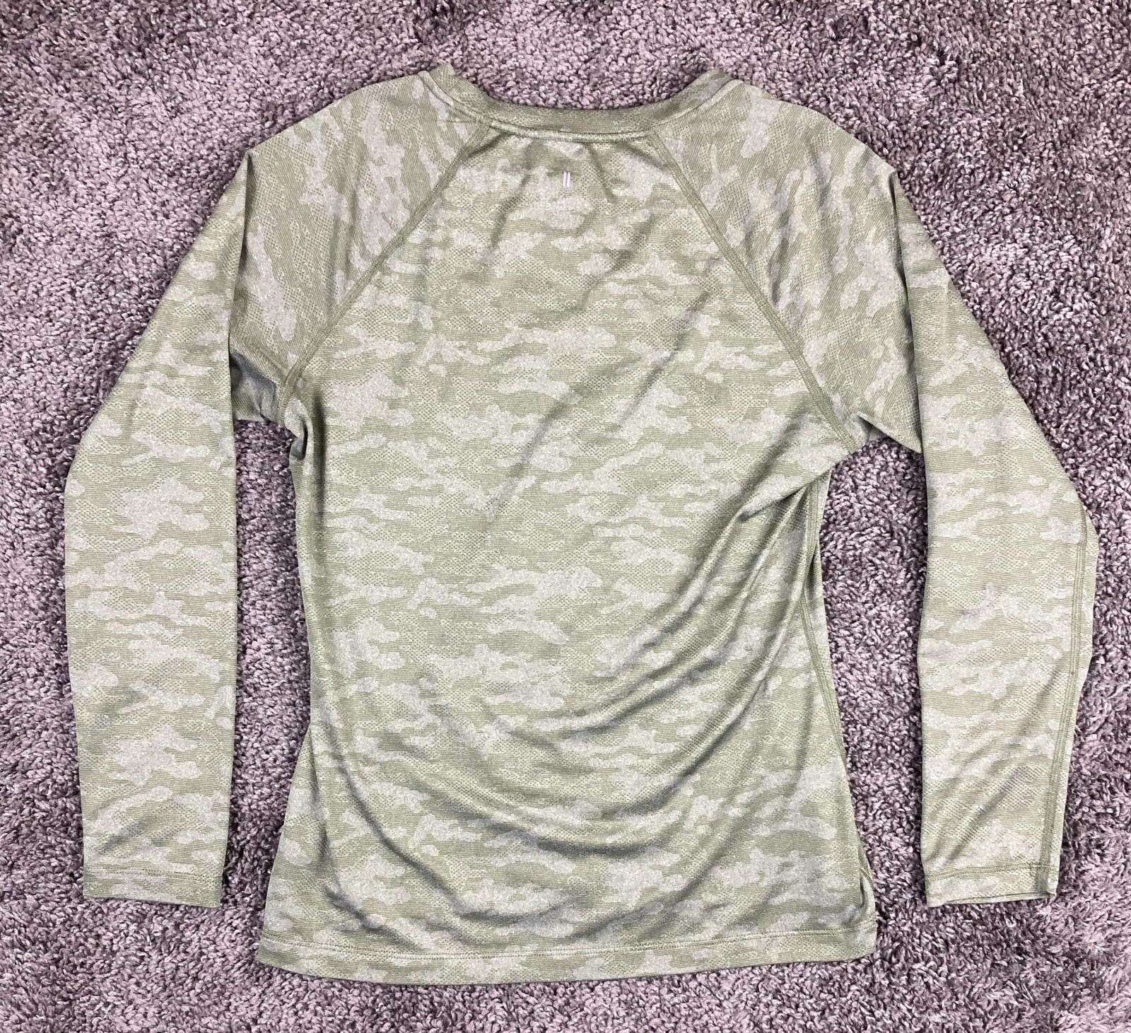 NOBULL Women's Lightweight Long Sleeve Tee Green Camo CrossFit Training  Size M