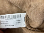 Zara Beige Sleeveless Turtleneck Sweater Vest Raw Hem Knit Tank Women's Medium