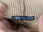 Zara Beige Sleeveless Turtleneck Sweater Vest Raw Hem Knit Tank Women's Medium