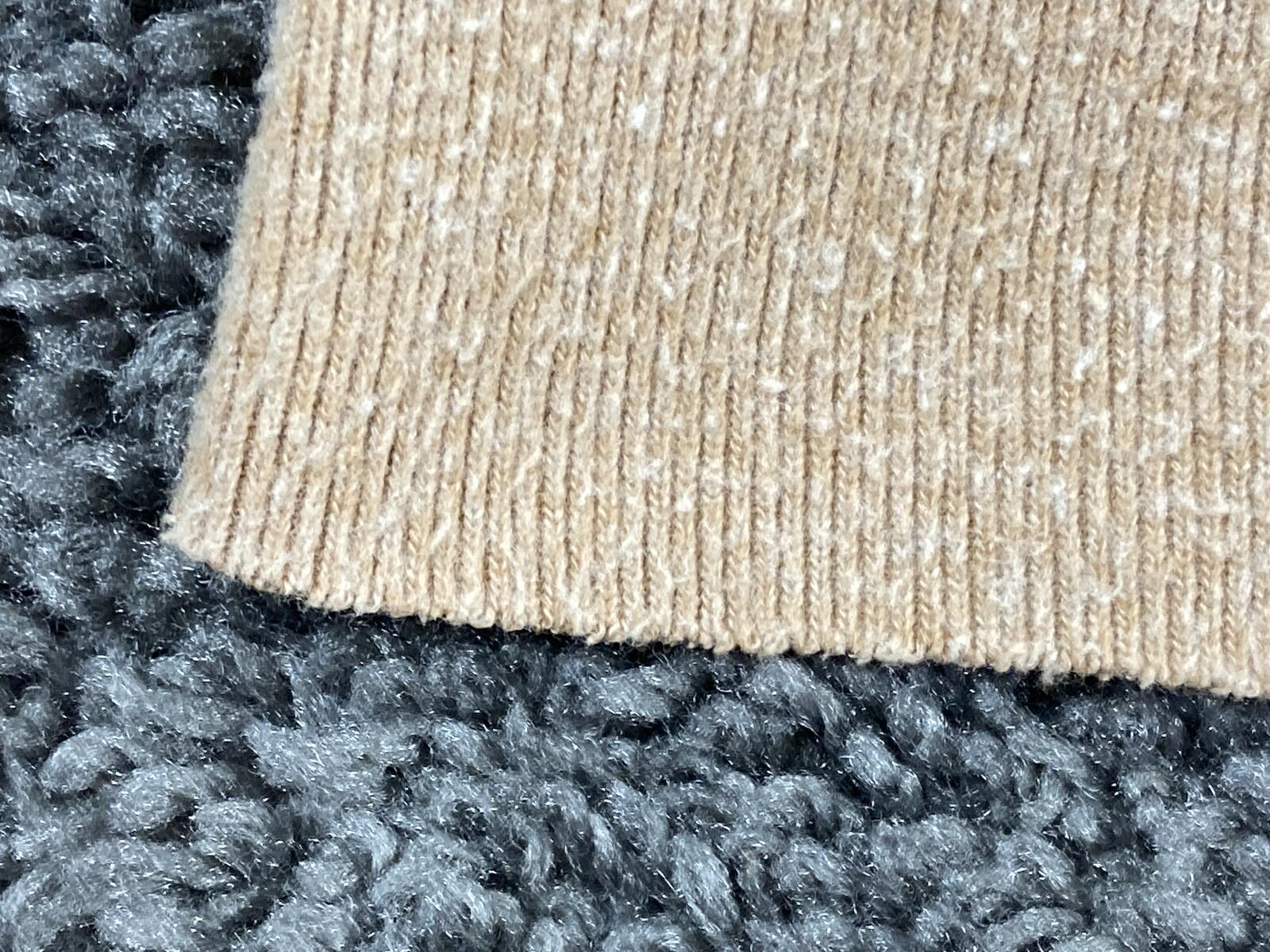 Zara Beige Sleeveless Turtleneck Sweater Vest Raw Hem Knit Tank Women's Medium