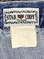 Vintage Star Cody High Rise Relaxed Tapered Leg Jeans Blue Denim 34x26
