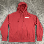 Lagunitas Brewing Company Red Zip Up Hoodie Mens Beer Dog Logo Fleece Sz XXL