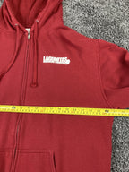 Lagunitas Brewing Company Red Zip Up Hoodie Mens Beer Dog Logo Fleece Sz XXL