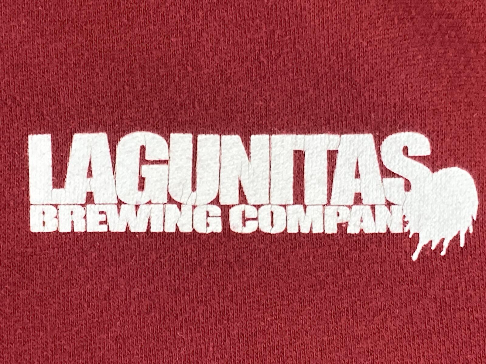 Lagunitas Brewing Company Red Zip Up Hoodie Mens Beer Dog Logo Fleece Sz XXL