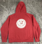 Lagunitas Brewing Company Red Zip Up Hoodie Mens Beer Dog Logo Fleece Sz XXL