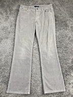 Talbots Curvy Fit Corduroy Pants Women’s Petite Gray Stretch Straight Leg Sz 4P